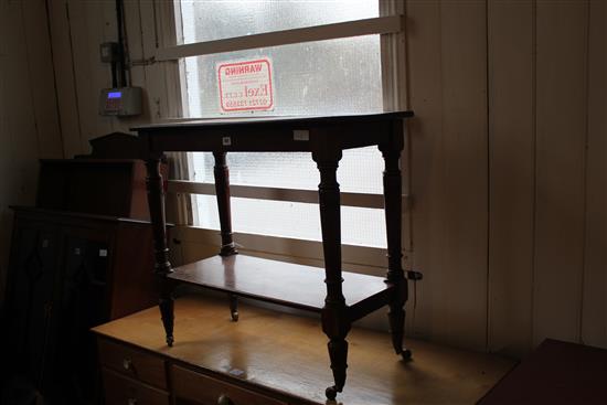 Two tier mahogany side table